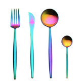 New Stainless Steel Colorful Rainbow Flatware Cutlery Set