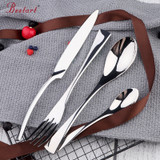16Pcs 4Sets Stainless Steel Hotel Western Dinnerware Flatware Cutlery Set