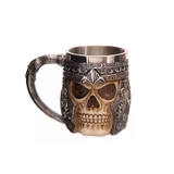 Skull Knight Tankard Dragon Viking Stainless Beer Tea Cup Coffee Mugs