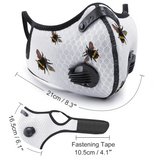 Cutest Little Bumble Bee Face Mask Covers - Mesh & Activated Carbon FILTER