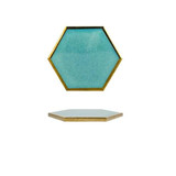 Gold-Lined Hexagonal Coaster