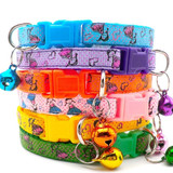 Wholesale 100Pcs Collars For Dog Collar With Bells Adjustable Necklace Pet Puppy kitten Collar Accessories Pet shop products