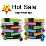 Wholesale 100Pcs Collars For Dog Collar With Bells Adjustable Necklace Pet Puppy kitten Collar Accessories Pet shop products