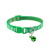 12 Color Band Cat Collar Cat Necklace And Cat Paw Print Adjustable Collar Bell Positioning Pet Collar