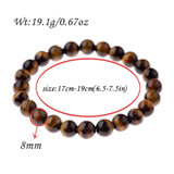 Classic Charm Natural Tiger Eye Stone Beas Bracelet Men Black Lava Energy Balance Bracelet For Women Male Pulseira Bileklik