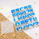 Pixel Letters Mold Alphabet Resin Mold, Unique Mold