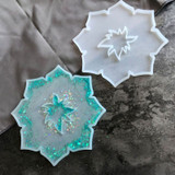 Large Star Flower Resin Coaster Mold, DIY Mold