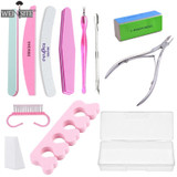 Nail Art Tools Equipment Nail Files Nail Buffer Dust Cleaning Brush