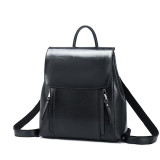Women Oil Wax Cowhide Backpacks Vintage Female Shoulder Bag