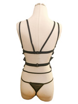 Noir Full Body Black Floral Body Harness