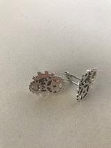 Steampunk silver colored gear cuff links 2