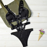 Strappy Full Body Harness Swimsuit Goth Fetish Lingerie
