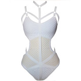 Full Body Fishnet Harness Bra Goth Fetish Lingerie