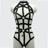 Gege Full Body Bondage Harness Bra Goth Fetish Lingerie