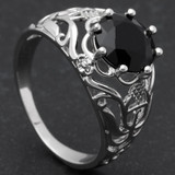 Colorful stone gothic ring