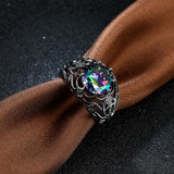 Colorful stone gothic ring
