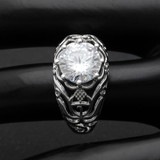 Colorful stone gothic ring