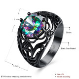 Colorful stone gothic ring