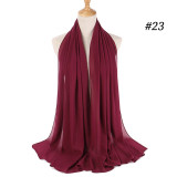 women plain bubble chiffon scarf hijab wrap printe solid color shawls headband muslim hijabs scarves/scarf 60 colors