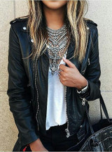 Bold Boho Statement Necklace In Silver