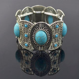Stone Link Bangle Bracelet