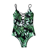 Green Tropic  One Piece Swimsuit