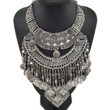 Ethnic Silver Statement Choker Necklace Ethnic Silver Statement Choker Necklace