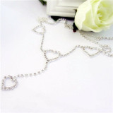 Rhinestone Heart Belly Chain