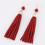 Vintage Leather Tassel Earring