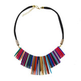 Vibrant Fringe Tassels Necklace