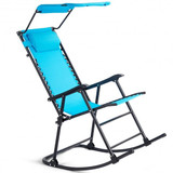 Folding Rocking Chair Rocker Porch-Navy
