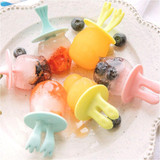 6 Grid Cute Silicon Animal Shape Cartoon Ice Cream Mold