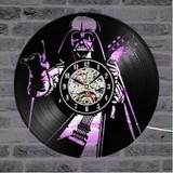 Star Wars Wall Clock with LED Vintage Vinyl Record Clocks
