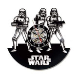 Star Wars Wall Clock with LED Vintage Vinyl Record Clocks