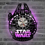 Star Wars Wall Clock with LED Vintage Vinyl Record Clocks