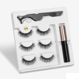 Magnetic Eyelashes set 3 pairs & Magnet Liquid Eyeliner plus a Tweezer