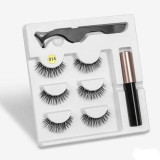 Magnetic Eyelashes set 3 pairs & Magnet Liquid Eyeliner plus a Tweezer