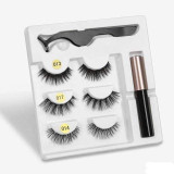 Magnetic Eyelashes set 3 pairs & Magnet Liquid Eyeliner plus a Tweezer