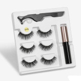 Magnetic Eyelashes set 3 pairs & Magnet Liquid Eyeliner plus a Tweezer