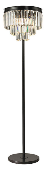 Palatial Crystal Fringe Floor Lamp With Oil Rubbed Bronze - Style: 7497518