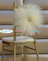 Chair Band with Buckle  Stretch Chair Band with Rhinestone Buckle (Qty12)