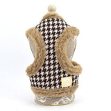 Hounds-tooth & Faux Fur Harness & Leash