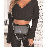 Long sleeve crop top