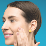 Snowflake Earrings - 14K Gold, Stud, Pushback Snowflake Earrings - 14K Gold, Stud, Pushback