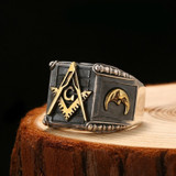 Masonic Ring for Men | Sterling Silver Freemason Ring