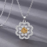 Rose Necklace Sterling Silver | Rose Flower Pendant Rose Necklace Sterling Silver | Rose Flower Pendant