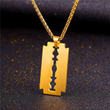 Razor Blade Necklace | Razor Chain - Gold, Silver, Black