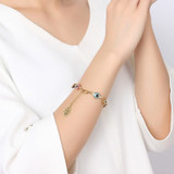 Evil Eye Bracelet with Hamsa Hand Charm