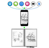 Elfinbook Smart Reusable Erasable Spiral A5 B5 Notebook Paper Notepad Journal Drawing Painting Pocketbook like Rocketbook