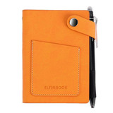 Elfinbook Mini Smart Reusable Notebook, Diary, Notepad with Vintage Faux Leather